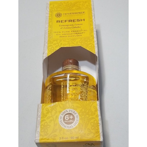 rareEARTH rareESSENCE Reed Diffuser 3oz. Refresh Lemongrass Lemon Litsea Cubeba - Picture 1 of 4